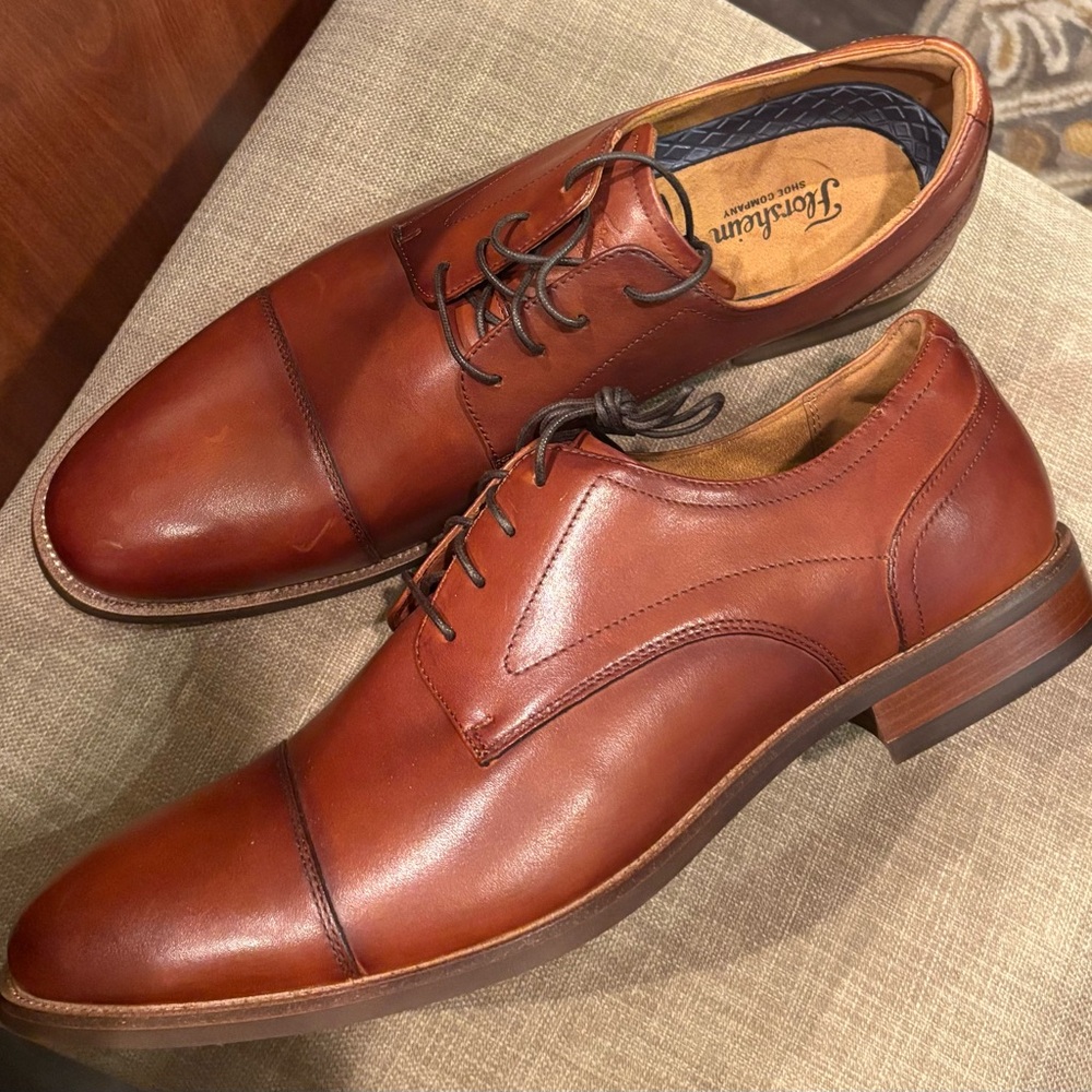 Florsheim Men's Tan Rucci Leather Captoe Dress Shoes